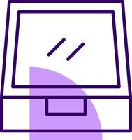 File Drawer Outline Shape Style Icon vector