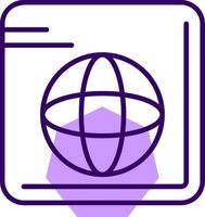 Globe Outline Shape Style Icon vector
