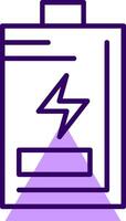 Battery Outline Shape Style Icon vector