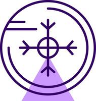 Snowflake Outline Shape Style Icon vector
