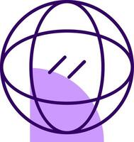 Globe Outline Shape Style Icon vector