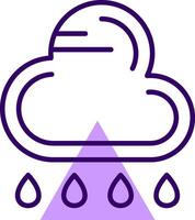 Rain Outline Shape Style Icon vector