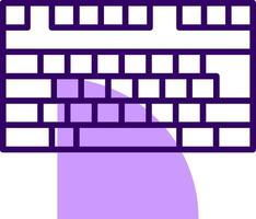 Keyboard Outline Shape Style Icon vector