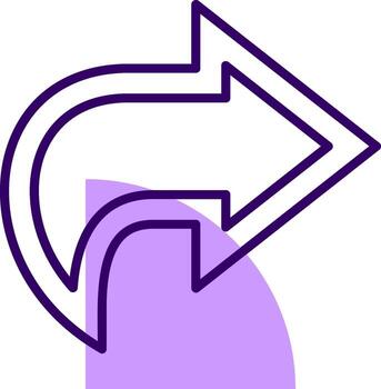 Redo Outline Shape Style Icon vector