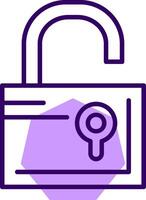 Unlock Outline Shape Style Icon vector