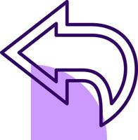Undo Outline Shape Style Icon vector