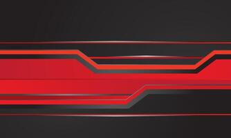Abstract red black geometric cyber futuristic style on dark design modern technology background vector