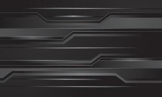 Abstract black geometric cyber futuristic style on dark design modern technology background vector