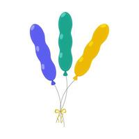 Colorful balloons floating together at a celebration party event vector