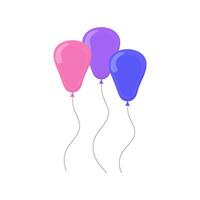 Colorful balloons of different shades float together in a playful arrangement vector