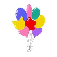 Colorful balloons in various shapes and sizes for joyful celebrations and events vector