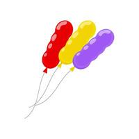 Colorful balloons float together celebrating a festive occasion vector
