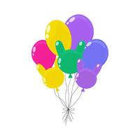 Colorful balloons with bunny ears floating in a bright and cheerful design vector