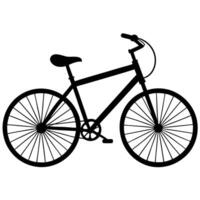 Minimalist Bicycle Silhouette on White Background vector