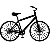 Isolated Bicycle Silhouette Design on White vector