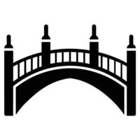 Architectural Bridge Silhouette Isolated vector