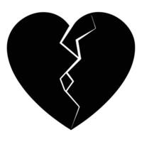 Broken Heart Illustration Isolated on White vector