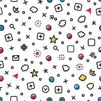 a pattern with various icons and symbols vector