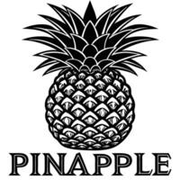 the pineapple logo is shown in black and white vector