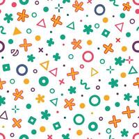 a colorful pattern with geometric shapes and crosses vector