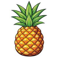 a cartoon pineapple on a white background vector