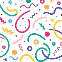a colorful background with various shapes and lines vector