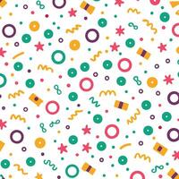 a colorful pattern with circles, stars and other shapes vector