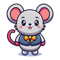 a cartoon mouse wearing a suit and tie vector