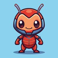 a cartoon character of an insect vector