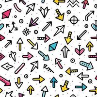 seamless pattern with colorful arrows and arrows vector