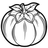 a pumpkin coloring page vector