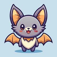 a cartoon bat with a big smile on its face vector