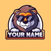 a lion wearing sunglasses with the word vector