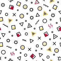 a pattern with geometric shapes and colors vector