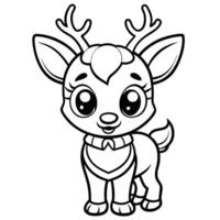 rudolph the reindeer coloring pages vector