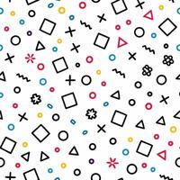 a colorful pattern with geometric shapes and arrows vector