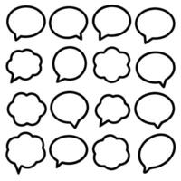 a set of speech bubbles with different shapes vector