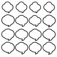 a set of speech bubbles with different shapes vector