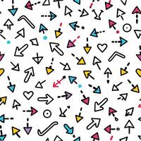 a colorful pattern with arrows and arrows vector