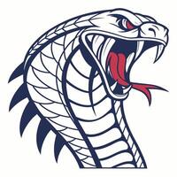 the head of a cobra snake is shown in a retro style vector