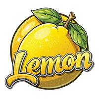 a lemon logo with the word lemon on it vector