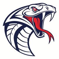 the head of a cobra snake with its mouth open vector