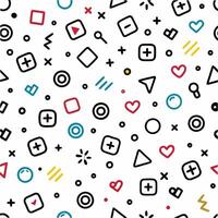 a seamless pattern with various icons and symbols vector