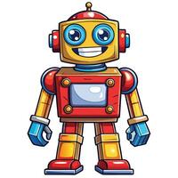 cartoon robot illustration vector