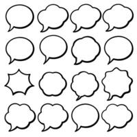 a set of speech bubbles with different shapes vector