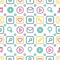 a colorful pattern with icons and symbols vector