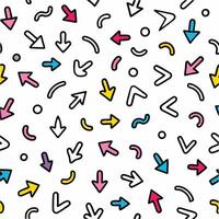 seamless pattern with colorful arrows and arrows vector
