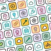 a colorful set of icons that are arranged in a square pattern vector