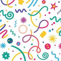 a colorful pattern with many different shapes and colors vector