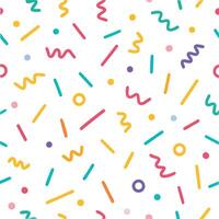 seamless pattern with colorful shapes and lines vector